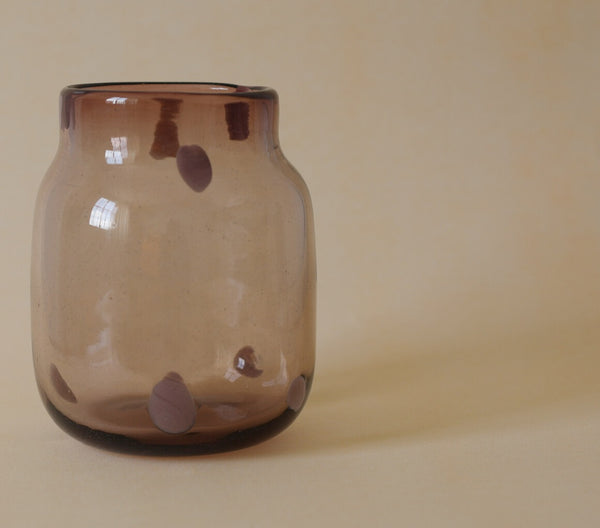 Florero JAR con lunares, Amatista.